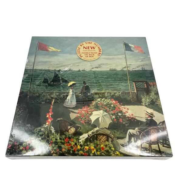 Claude Monet Puzzle by the Numbers Terrace at Sainte-Adresse 500 pcs New - Picture 2 of 16